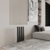 Reina Belva Single Horizontal Aluminium Radiator 600mm H X 412mm W Anthracite