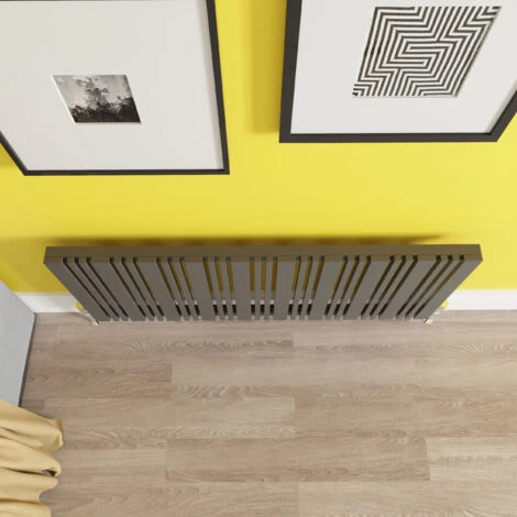 Reina Bonera Designer Horizontal Radiator 550mm H X 456mm W Anthracite - Image 4
