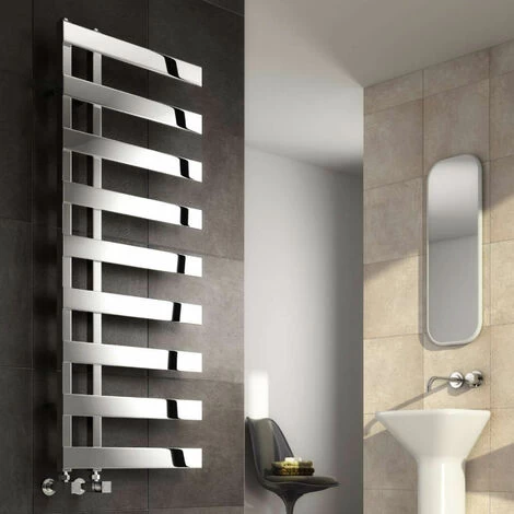 Reina Capelli Heated Towel Rail 800mm H X 500mm W Polished Stainless Steel - Image 4