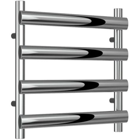 Reina Deno Designer Heated Towel Rail 496mm H X 500mm W Polished Stainless Steel