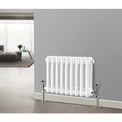 Traditional Radiator Cast Iron Style Radiator 2 Column White 300 X 425mm - Image 2