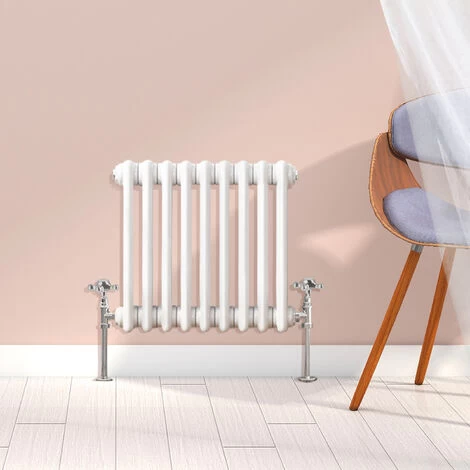 Traditional Radiator Cast Iron Style Radiator 2 Column White 300 X 425mm - Image 3