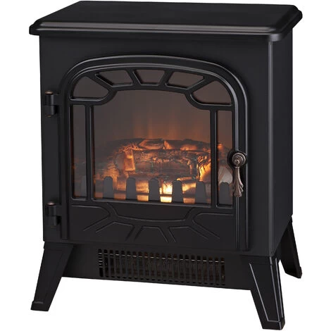 Lincsfire New 1850W Portable Electric Stove Fire Place Fireplace Heater Freestanding Log Burning Flame Effect 2 Heat Settings - Image 3