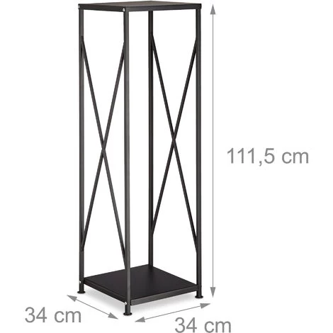 Relaxdays Steel Firewood Rack, Powder-Coated Log Holder, Wood Pile Storage HWD 111x34x34 Cm, Black - Image 3