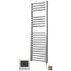 Extra High Heat Output Chrome Electric Towel Rail 400 X 1200mm + TIMER / ROOM THERMOSTAT Flat Bathroom Radiator Heater