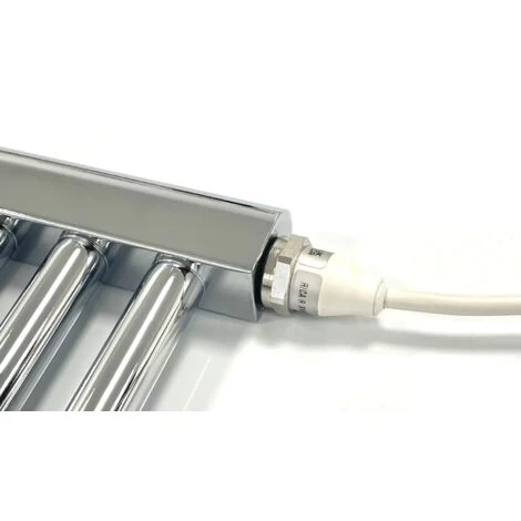 Extra High Heat Output Chrome Electric Towel Rail 400 X 1200mm + TIMER / ROOM THERMOSTAT Flat Bathroom Radiator Heater - Image 3