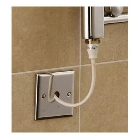 Extra High Heat Output Chrome Electric Towel Rail 500 X 1800mm + TIMER / ROOM THERMOSTAT Flat Bathroom Radiator Heater - Image 4