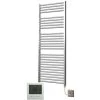 Extra High Heat Output Chrome Electric Towel Rail 600 X 1500mm + TIMER / ROOM THERMOSTAT Flat Bathroom Radiator Heater