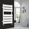 Flat Panel Heated Towel Rail Bathroom Rad Radiator White 650x400mm