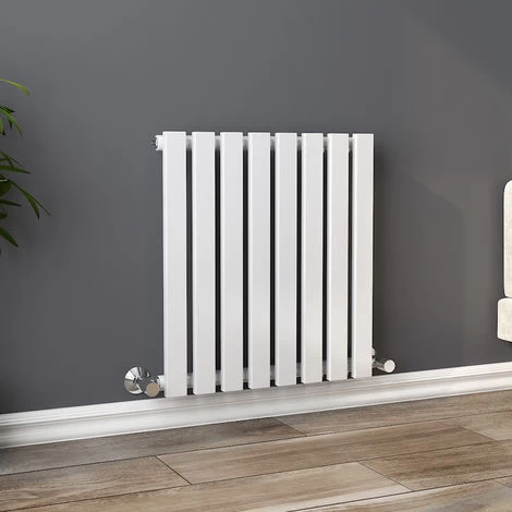 Lulea 600 X 550mm White Single Rectangular Panel Horizontal Radiator - Image 2