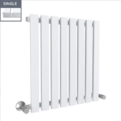 Lulea 600 X 550mm White Single Rectangular Panel Horizontal Radiator - Image 3