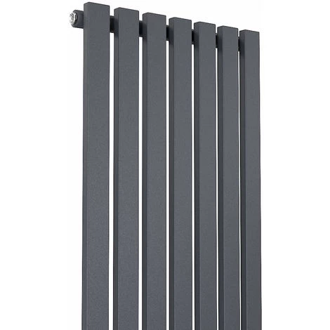 Lulea 1600 X 480mm Anthracite Single Rectangular Panel Vertical Radiator - Image 4