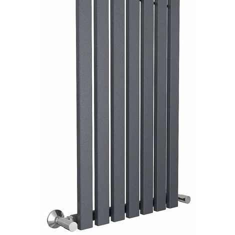 Lulea 1600 X 480mm Anthracite Single Rectangular Panel Vertical Radiator - Image 5