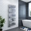 Koli 1600 X 600mm Chrome Flat Designer Heated Bathroom Toilet Towel Rail Radiator