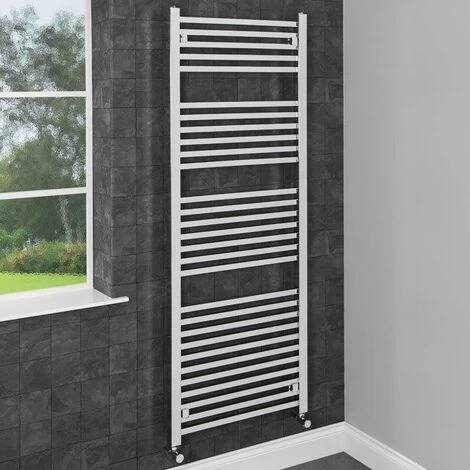 1600x600mm Bathroom Heated Towel Rail Radiator Dual Fuel Chrome Straight 29 Rail - Image 2