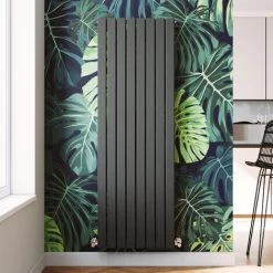 ELEGANT 1800 X 608 Mm Vertical Designer Radiator Anthracite Double Flat Panel Column Tall Upright Central Heating Radiators