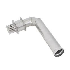 Stainless Steel Evacuation Set With Wall Bushing,110 Mm Connection Fits The TTulpe Indoor B-10 Or B-11 THEFLU002