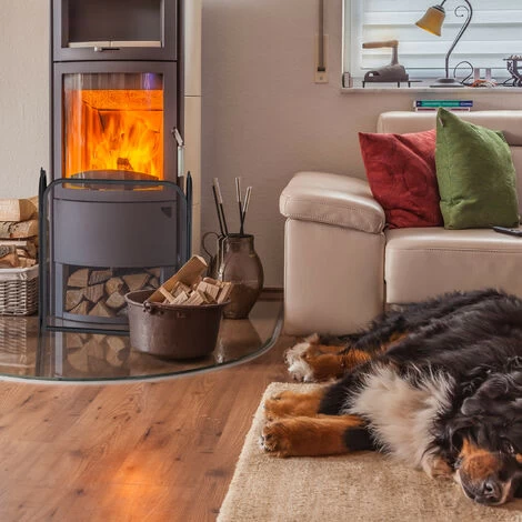 Relaxdays Steel Spark Guard, Three-Panel Fireplace Fender, Oven Screen, H X W 52.5 X 97 Cm, Black - Image 3