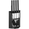 Relaxdays Fireplace Companion Set, 5-Piece Utensil Set With Shovel, Broom, Tongs & Holder, Modern, Black