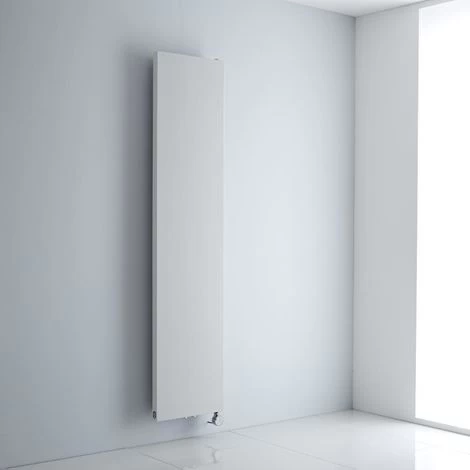 Milano Riso Electric - Modern White Flat Panel Vertical Radiator - 1800mm X 400mm - Image 2