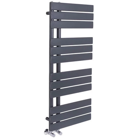 Designer Flat Towel Rail Radiator Bathroom Central Heating Anthracite 1124 X 500mm - Image 2