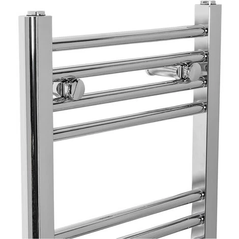 Bathroom Electric Heated Towel Rail 700 X 400 Straight Thermostatic 150W Chrome - Image 2