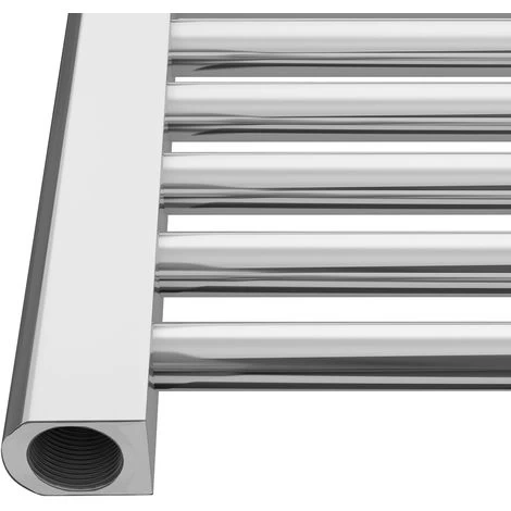 Bathroom Electric Heated Towel Rail 700 X 400 Straight Thermostatic 150W Chrome - Image 4