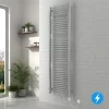 Bathroom Electric Heated Towel Rail 1800 X 500 Curved Thermostatic 800W Chrome