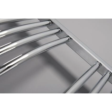 Bathroom Electric Heated Towel Rail 1800 X 500 Curved Thermostatic 800W Chrome - Image 5