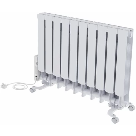 Wall Mounted Electric Radiator Thermostatic Heater Digital Oil Filled Radiator 24/7 Timer, 5 Heating Modes, LCD Display 577x937mm 1800W - Image 3