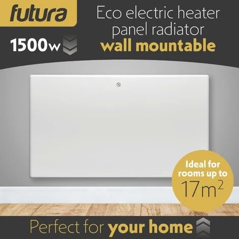Futura 1500W Eco Panel Heater Bathroom Safe Setback Timer Wall Mounted Lot 20 Low Energy Electric Heater - Image 2