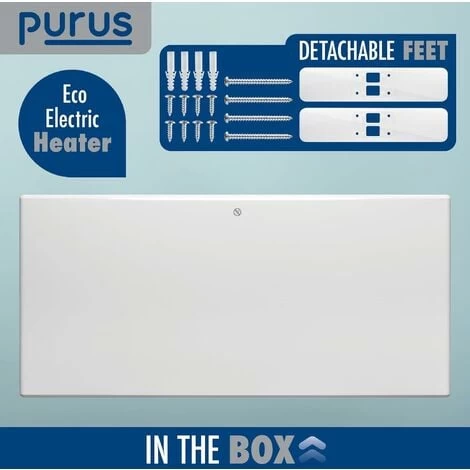 Purus 1800W Eco Panel Heater Bathroom Safe Setback Timer Wall Mounted Lot 20 Low Energy Electric Heater - Image 5