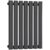 Reina Neval Single Horizontal Aluminium Radiator 600mm H X 404mm W Anthracite