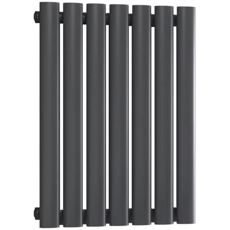 Reina Neval Single Horizontal Aluminium Radiator 600mm H X 404mm W Anthracite