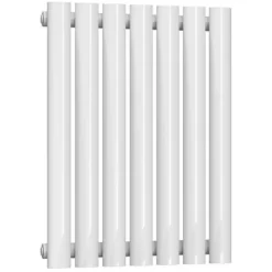 Reina Neval Single Horizontal Aluminium Radiator 600mm H X 404mm W White