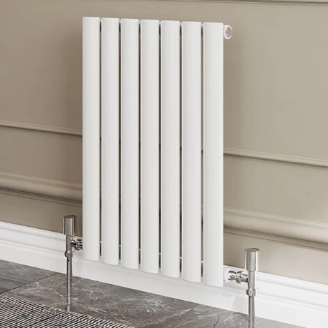 Reina Neval Single Horizontal Aluminium Radiator 600mm H X 404mm W White - Image 3