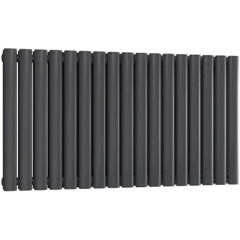 Reina Neval Single Horizontal Aluminium Radiator 600mm H X 994mm W Anthracite - Image 3