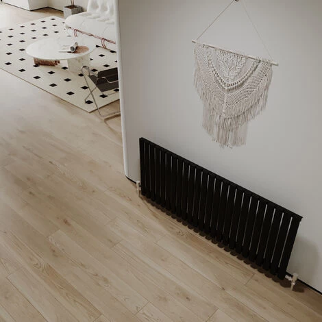 Reina Neval Single Horizontal Aluminium Radiator 600mm H X 994mm W Anthracite - Image 4