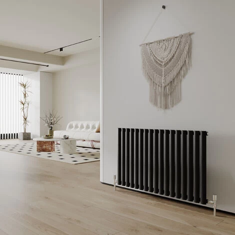 Reina Neval Single Horizontal Aluminium Radiator 600mm H X 994mm W Anthracite - Image 5