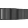 Reina Neval Double Horizontal Aluminium Radiator 600mm H X 1407mm W Anthracite