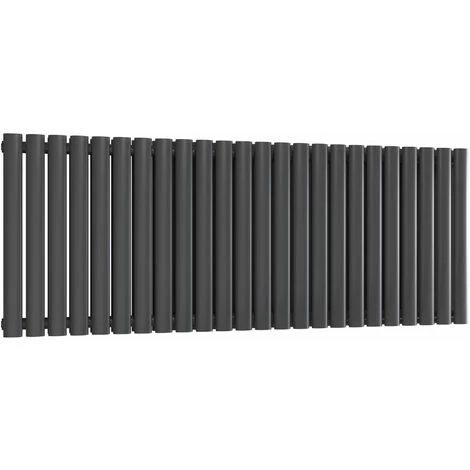 Reina Neval Double Horizontal Aluminium Radiator 600mm H X 1407mm W Anthracite