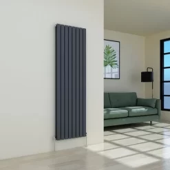 Karlstad 1800 X 546mm Anthracite Double Flat Panel Vertical Radiator