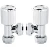Hudson Reed Angled Radiator Valves Pair - Chrome