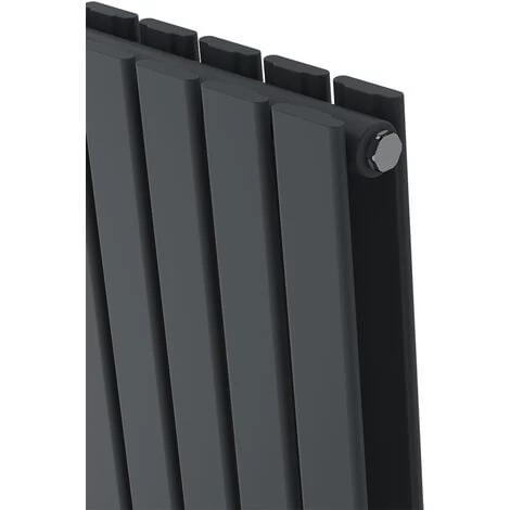 Karlstad 1600 X 410mm Anthracite Double Flat Panel Vertical Radiator - Image 4