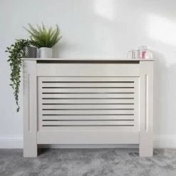Jack Stonehouse Horizontal Slat Oatmeal Radiator Cover - Small