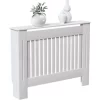Chelsea Radiator Cover MDF Modern Cabinet Slatted Grill, White, Medium