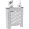 Oxford Radiator Cover MDF Modern Cabinet Grill, White, Small