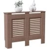 Milton Radiator Cover MDF Modern Cabinet Slatted Grill, Unfinished, Medium