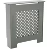 Oxford Radiator Cover MDF Modern Cabinet Grill, Grey, Small