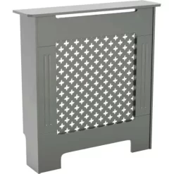 Oxford Radiator Cover MDF Modern Cabinet Grill, Grey, Small